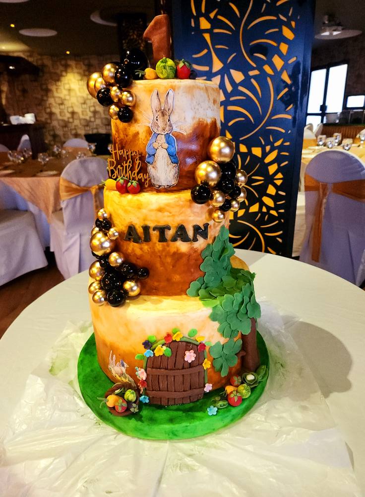 Celebration birthday cake by Rovin's Cake